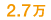 2.7万